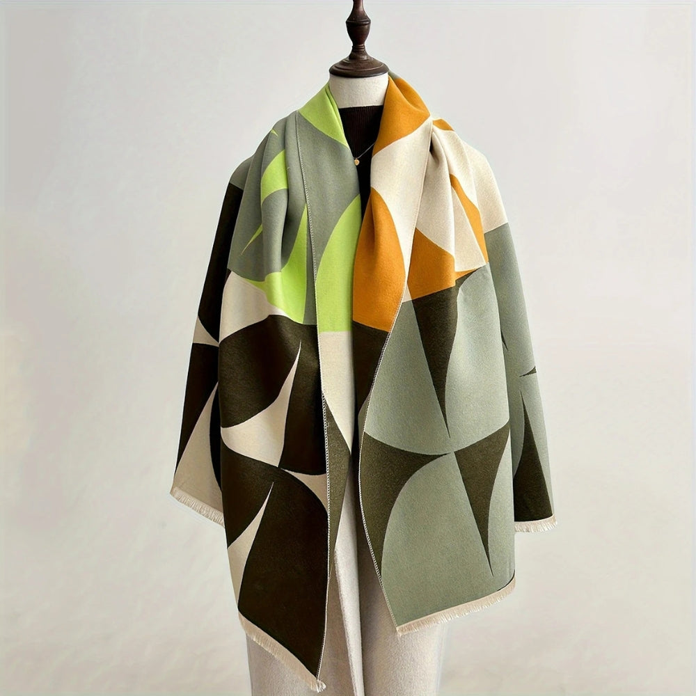 Stijlvolle dames poncho sjaal, perfect voor casual gelaagdheid. Comfortabel, warm & ideaal voor reizen.