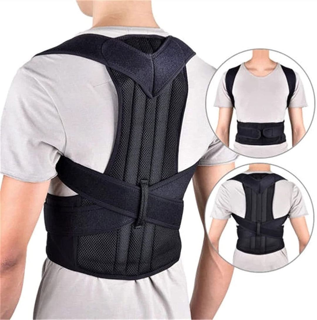 Rugondersteuning voor rechte houding, vermindert nek- en schouderklachten. Ergonomische uniseks corrector.