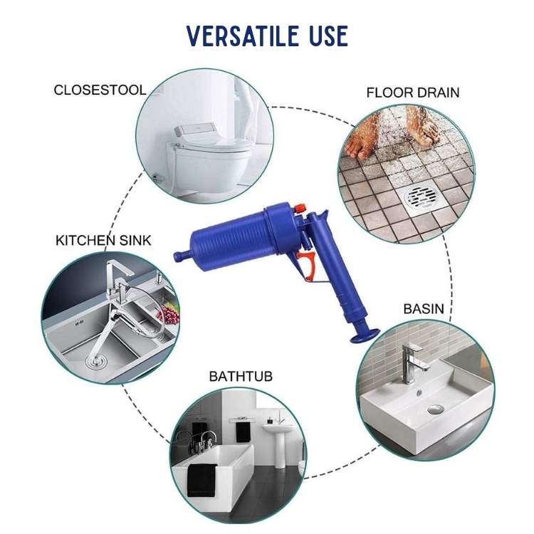 Praktische ontstopper voor badkamer en keuken, een onmisbaar huishoudelijk gereedschap voor afvoerverstoppingen.