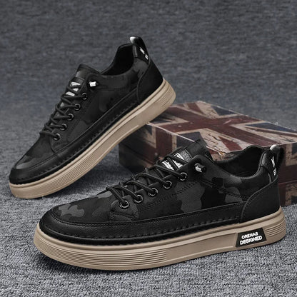 "Prime waterdichte herensneakers van PU-leer met antislipzool, bruine tint, stijlvol en comfortabel voor dagelijks gebruik."