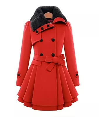 Stijlvolle rode damesmantel, de PrettyCoat™ jas voor dames. Comfortabele en modieuze dameskleding.