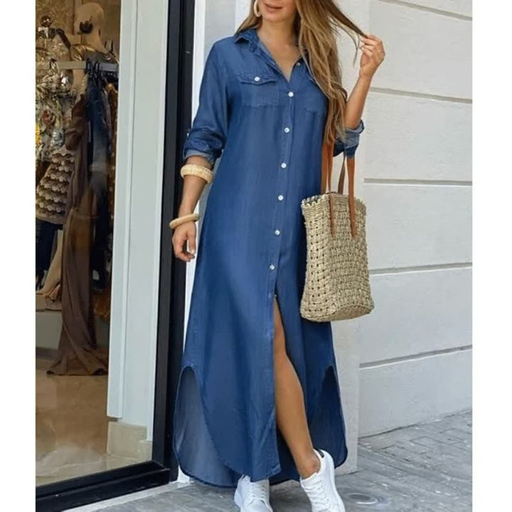 Modieuze elegante lange jurk voor dames, ideaal voor een stijlvolle street style look en comfort.