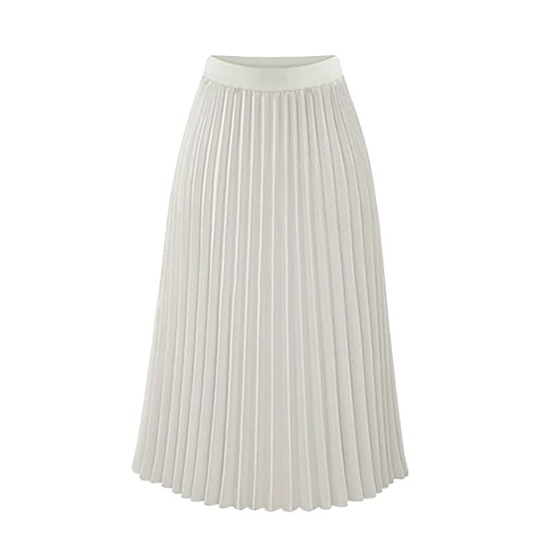 Trendy dames plooi rok met hoge taille, perfect voor zowel casual als elegante outfits.