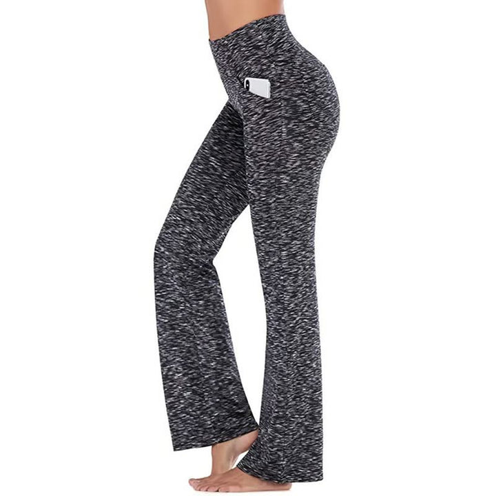 Zachte, comfortabele stof van de NicePants™ hoge taille broek, ideaal voor fitness en casual damesmode.