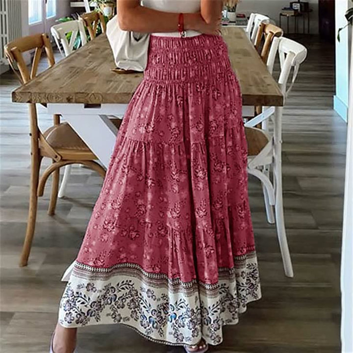 Trendy zomer maxirok voor dames, comfortabel en modieus met bloemenprint.