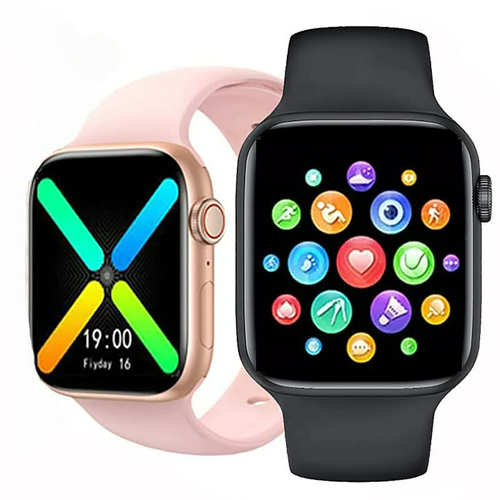 De achterkant van de smartwatch met geavanceerde sensoren voor nauwkeurige gezondheids- en fitnessmetingen. Slimme technologie.