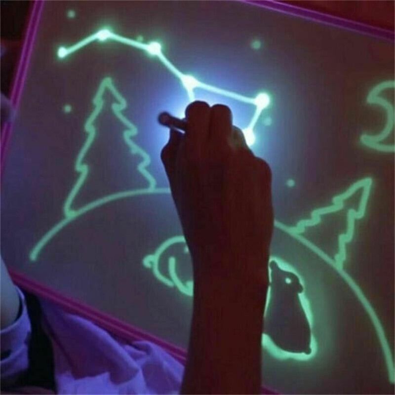 Herbruikbaar lichttekenbord voor kinderen. Educatief en creatief speelgoed voor uren speelplezier, knoeilvrij.