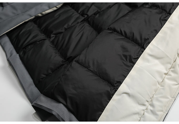 Grijze thermojas, korte luxe dames winterjas die stijl en comfort combineert. Warmte.