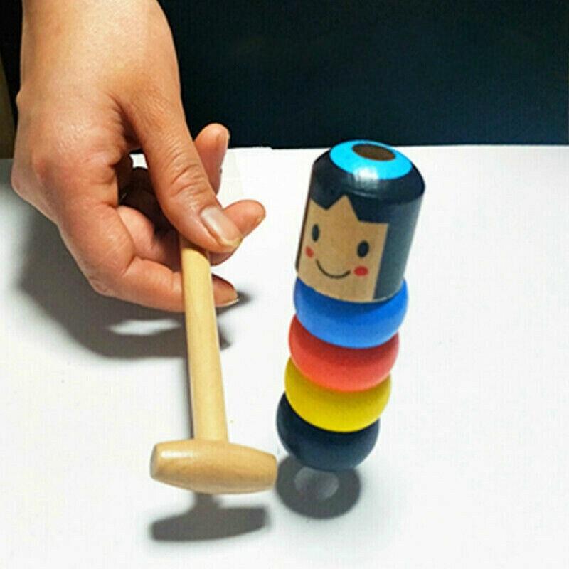Houten magnetisch springfiguur speelgoed voor kinderen & volwassenen; educatief behendigheidsspel & interactief cadeau.