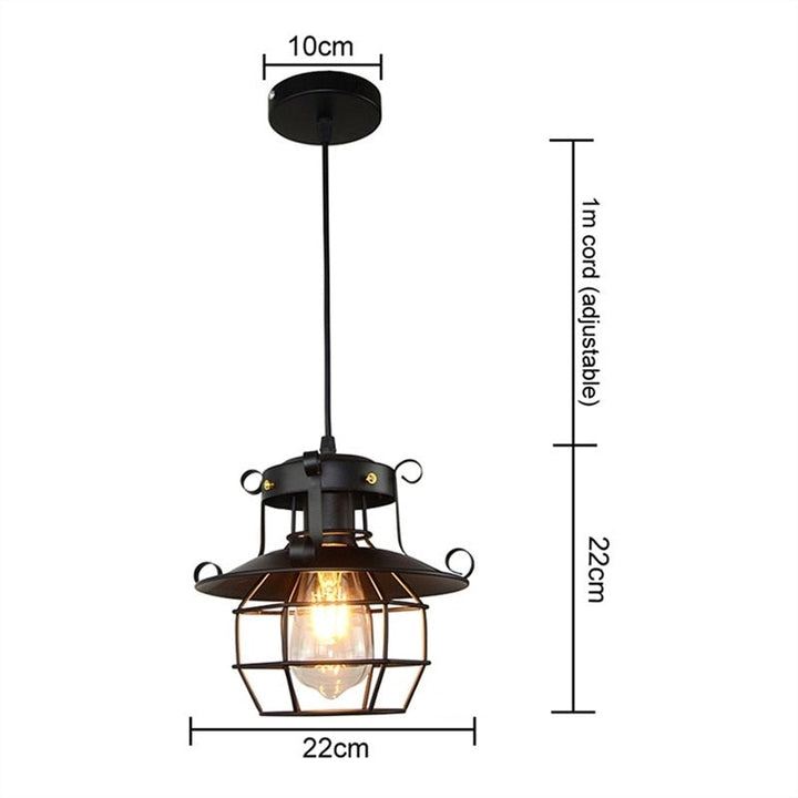 Bronzen vintage plafondlamp met industriële look, unieke verlichting voor eetkamer of hal.