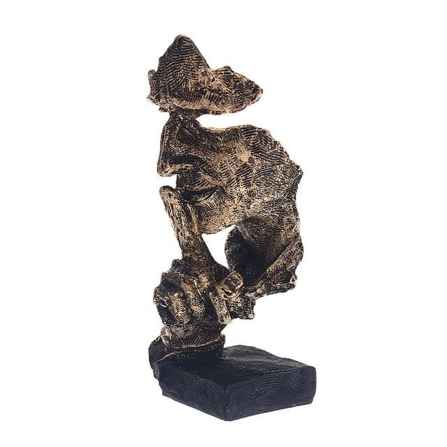 Schitterende abstracte gouden sculptuur Soren, voegt moderne elegantie toe aan elke interieurstijl.