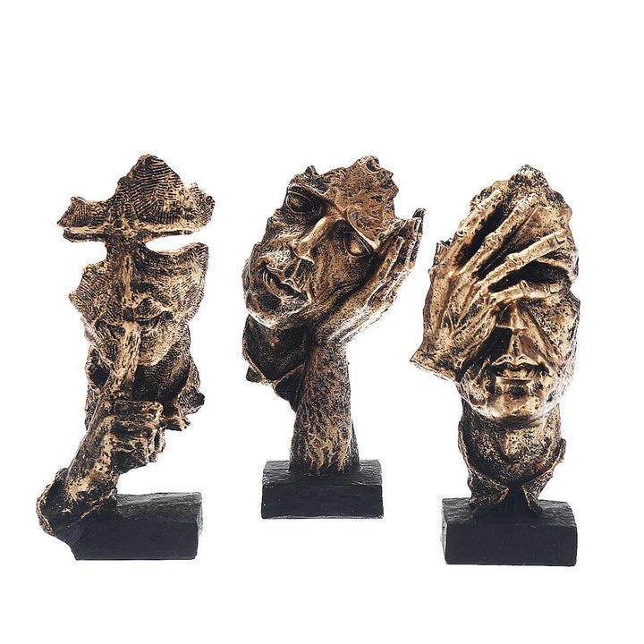 Unieke abstracte gouden sculptuur Soren, perfect cadeau voor designliefhebbers en moderne kunstcollecties.