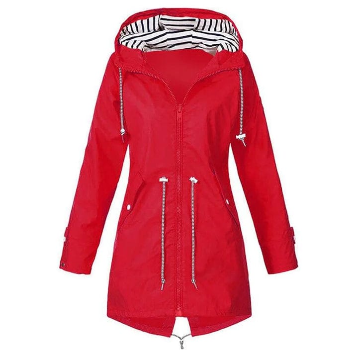 Dames regenjas Genzina in modern design; waterdicht, winddicht en ademend voor elke vrouw.