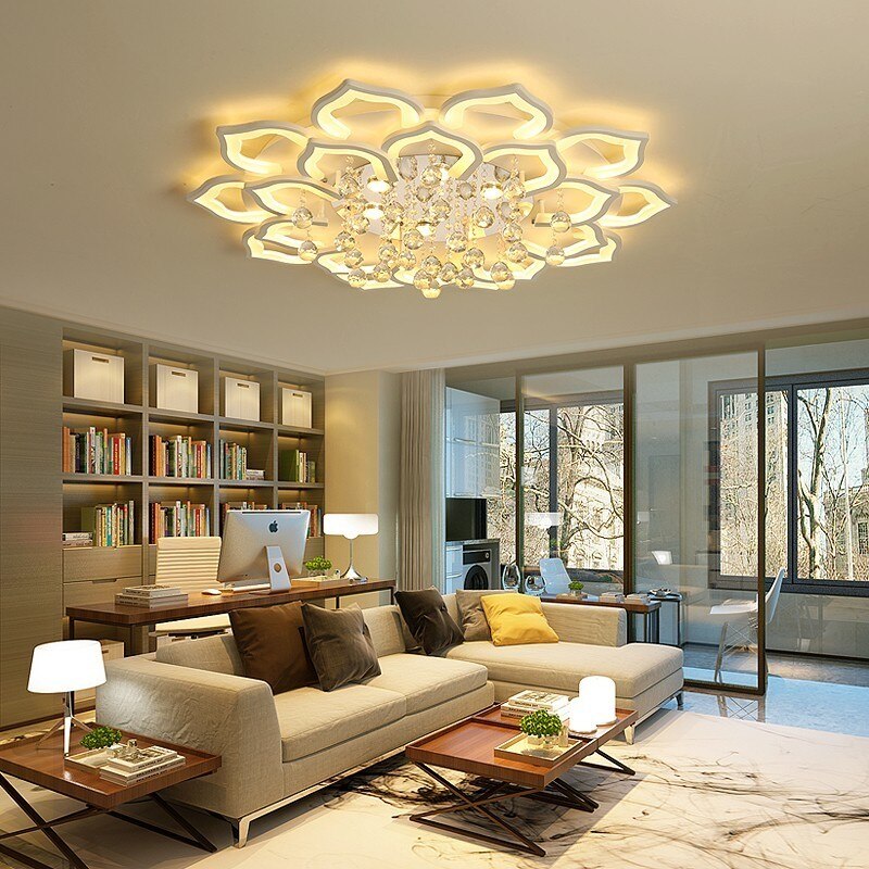 LumiLotus kristallen plafondlamp, een luxe designlamp die sfeer en moderne verlichting toevoegt aan elke kamer.