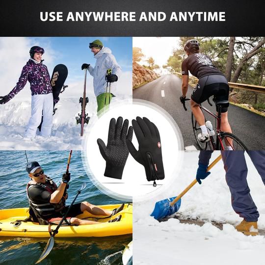 Thermische fietshandschoenen, winddicht en warm, met touchscreen. Perfect voor winterse fietsritten of koude dagen.