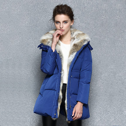 Dames ultra warme winterjas, parka-stijl met zachte capuchon.