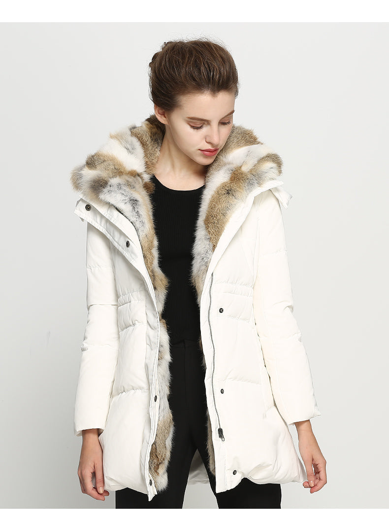 Chique en warme damesjas, parka met capuchon, ideaal voor de winter.