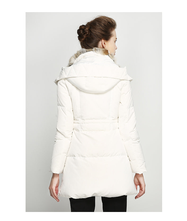Warme dames winterjas met capuchon, veelzijdig en stijlvol.