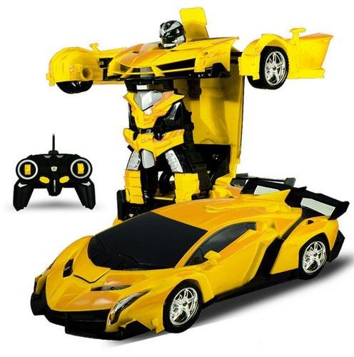 VoltMorph kinderspeelgoed: een afstandsbestuurbare transformer auto die soepel verandert in een robot.