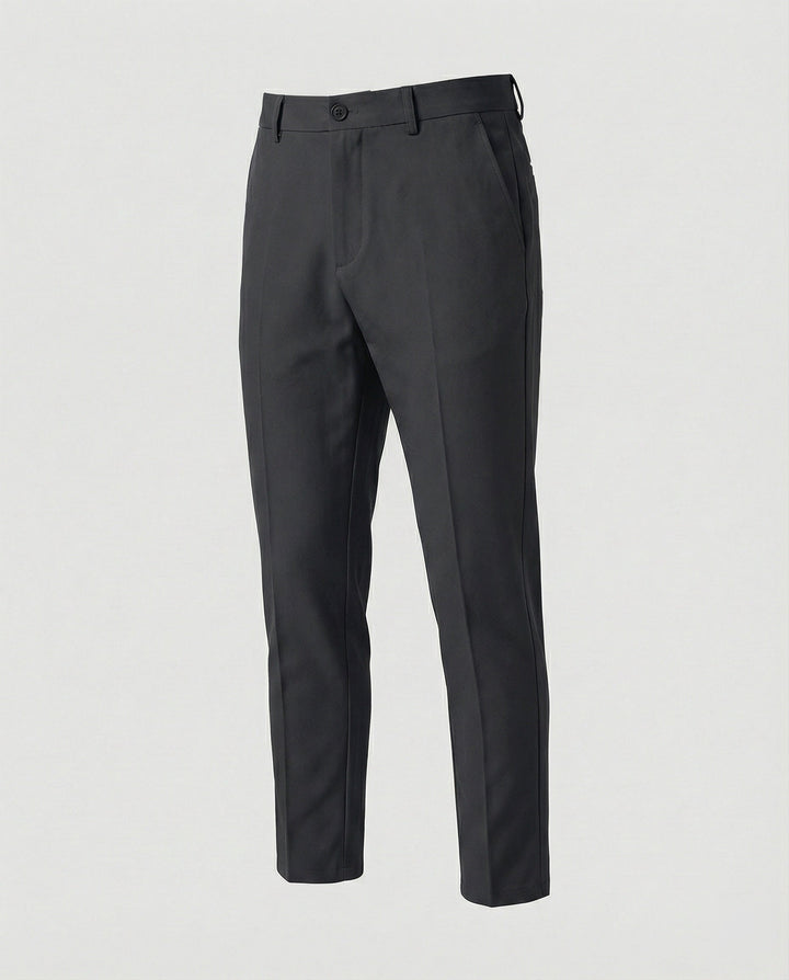 Moderne heren chino broek met rechte pijpen, zorgt voor een geklede en verzorgde uitstraling. Ideaal voor werk.