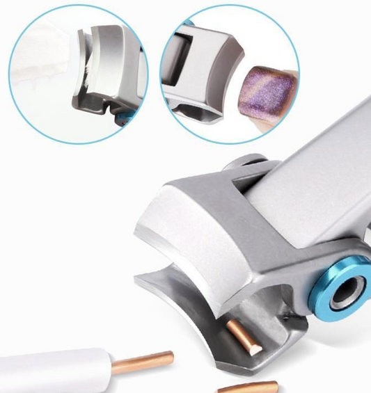 Professionele nagelknipper set zilver en zwart, ergonomisch ontwerp, ideaal voor persoonlijke en professionele nagelverzorgin