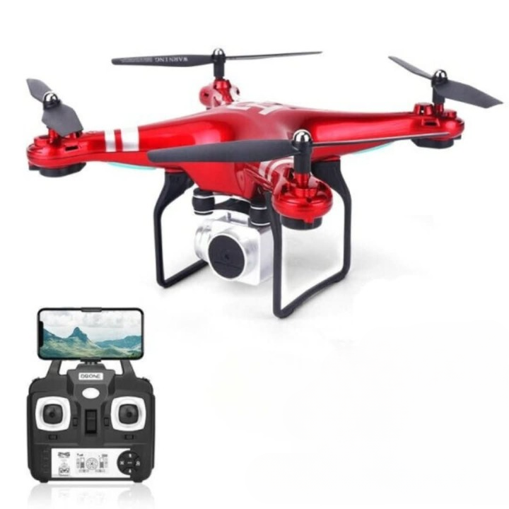Slimme waterdichte cameradrone vliegt boven water, perfect voor avontuurlijke luchtbeelden buiten.