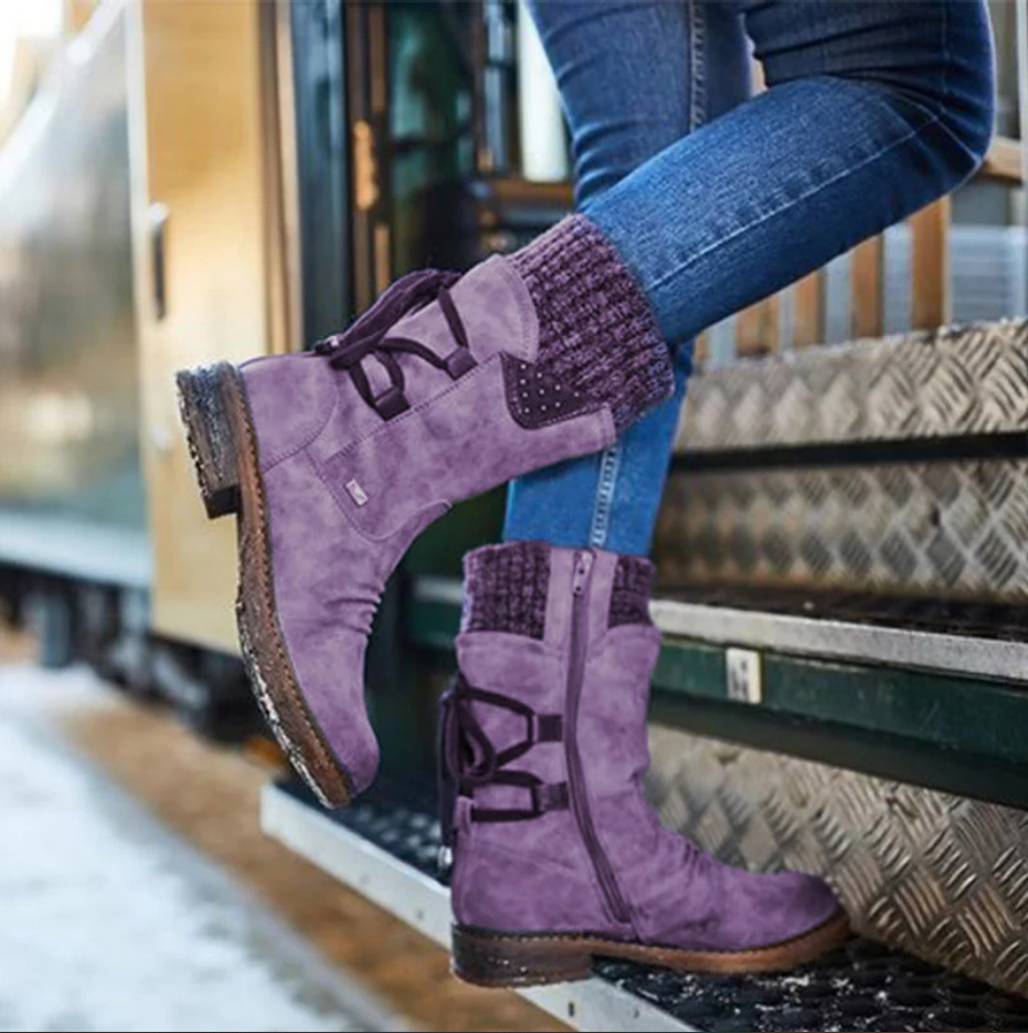 Warme dameslaarzen, stijlvol en veelzijdig voor de winter. Perfecte aanvulling op elke winteroutfit.