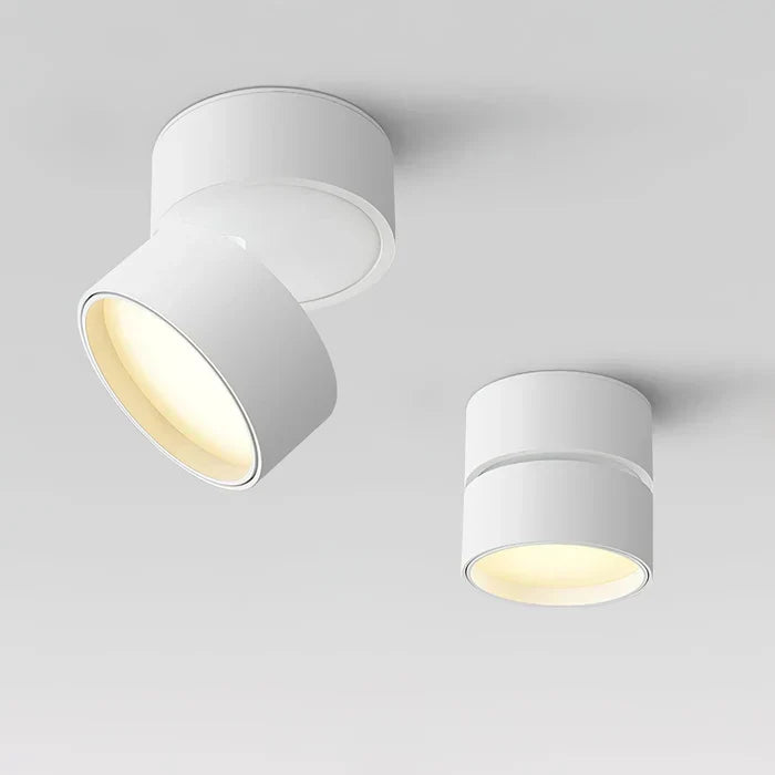 Witte LED plafondlamp, als stijlvolle opbouwlamp voor de eetkamer of hal.
