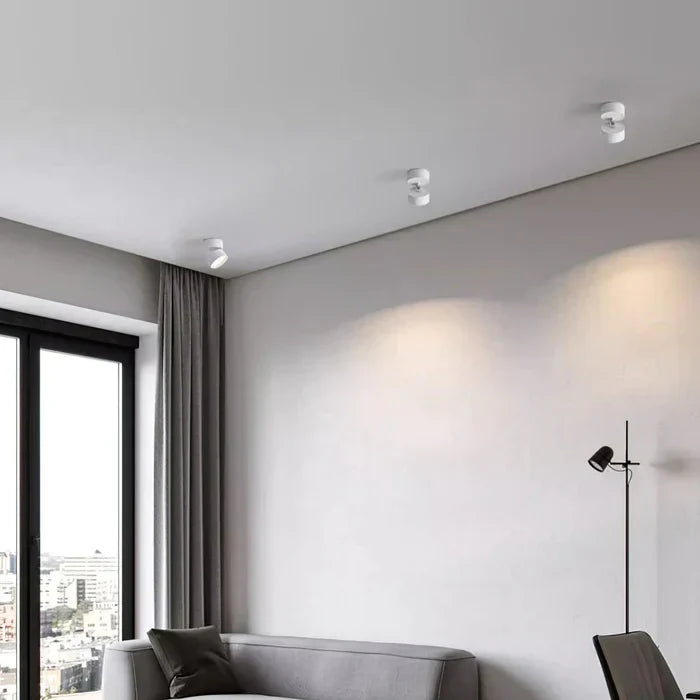 Witte LED plafondlamp, eenvoudig te installeren en biedt direct helder, verstelbaar licht.
