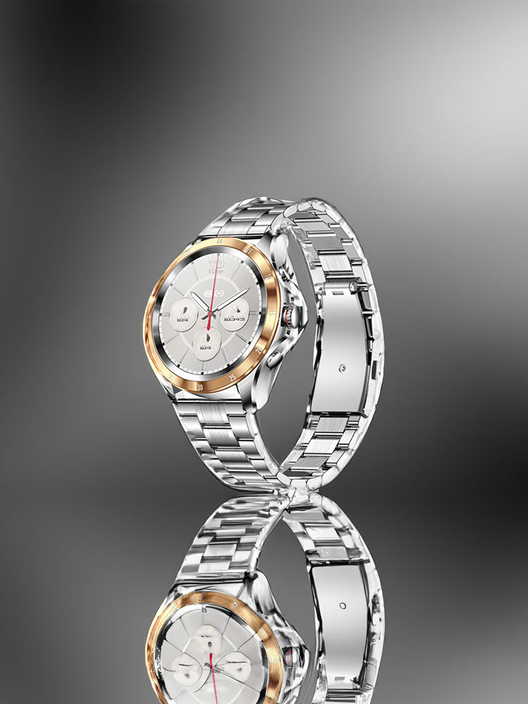 Digitale heren smartwatch met fitness tracker functionaliteiten voor gezondheid en sportieve activiteiten.