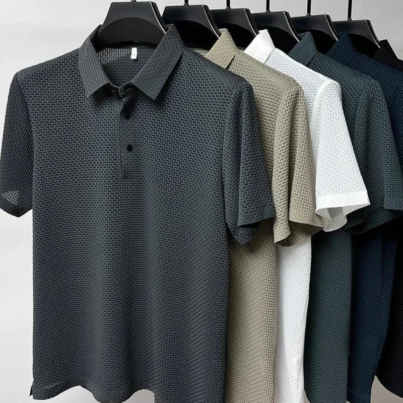 Modern heren anti-kreuk poloshirt, met perfecte pasvorm, comfortabel en ademend voor elke gelegenheid.