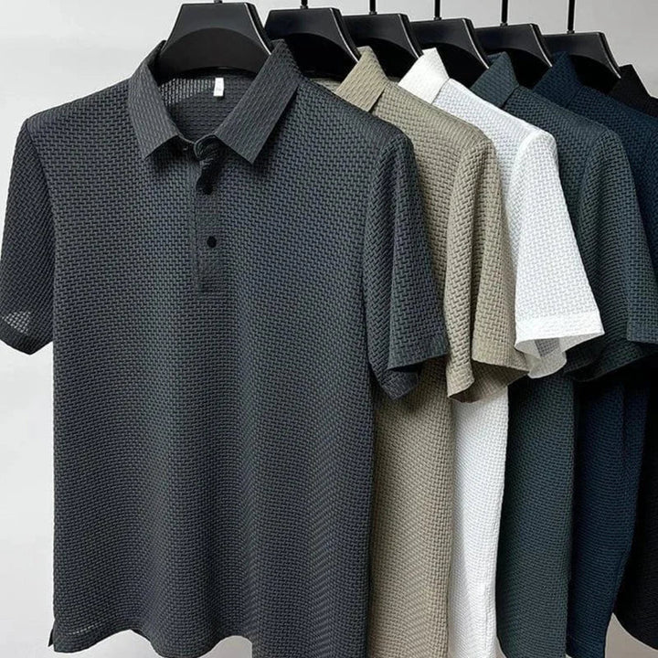 Modern heren anti-kreuk poloshirt, met perfecte pasvorm, comfortabel en ademend voor elke gelegenheid.