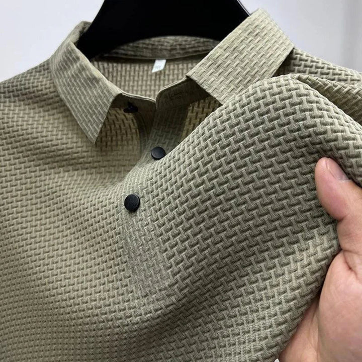 Heren anti-kreuk poloshirt in diverse kleuren en grote maten, comfortabel & stijlvol.