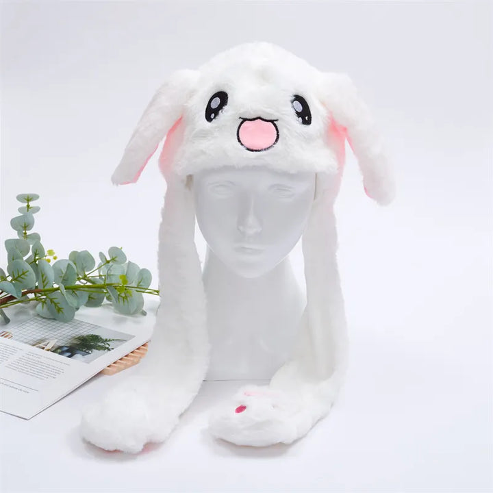 Zachte BunnyBounce muts met bewegende oren, ideaal voor verjaardagen of als geschenk.