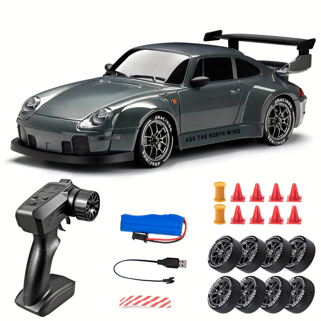 Krachtige 4WD radiografische raceauto met oplaadbare accu en afstandsbediening.