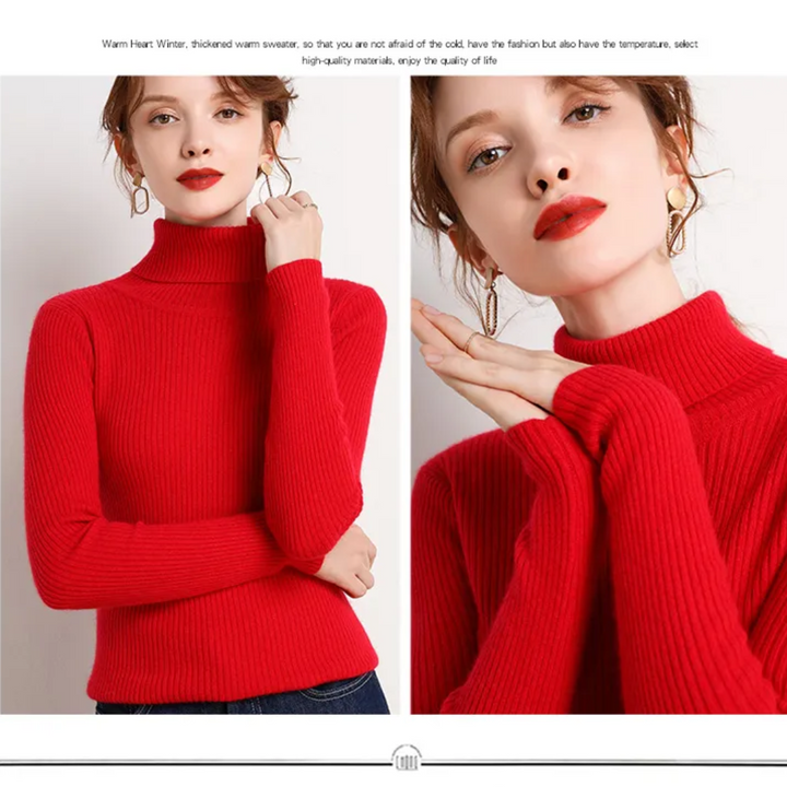 Warme en elegante dames coltrui van kasjmierlook, perfect voor de winter.