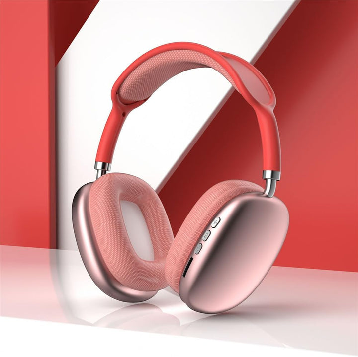 Vooraanzicht van de Macpod Pro draadloze over-ear hoofdtelefoon, elegant design, zwart.