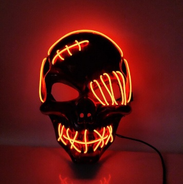 Creepy glow in dark Vendetta masker, voor een extra angstaanjagende Halloween of horror party.