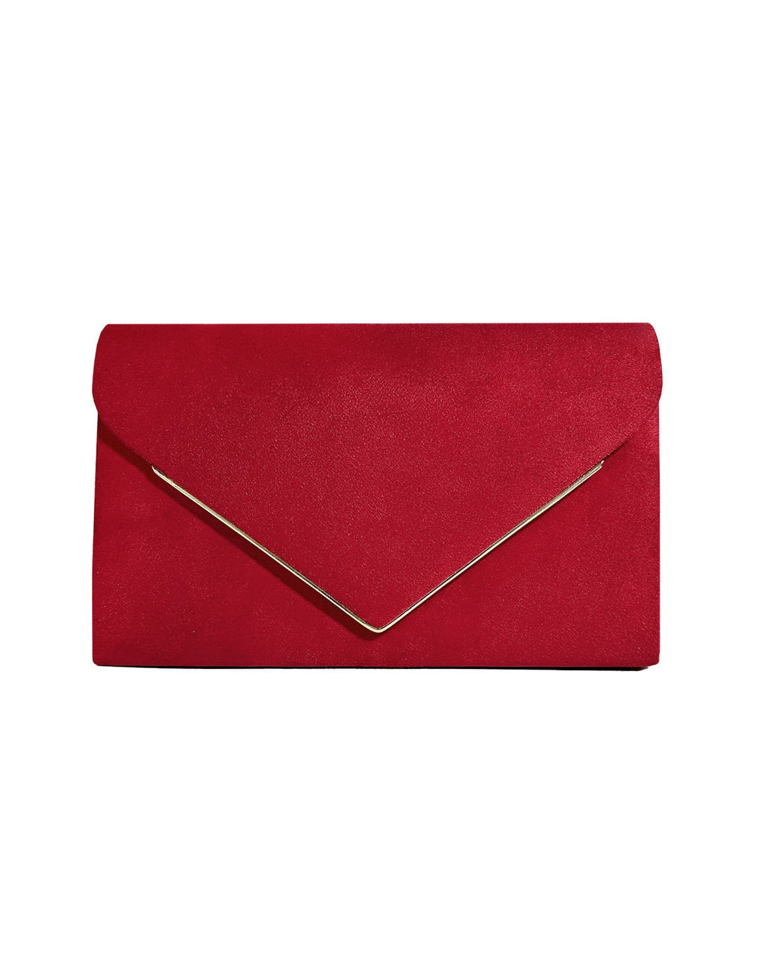 Dames fluwelen envelop clutch in suède-stijl met elegante ketting, ideaal voor avondjes uit.