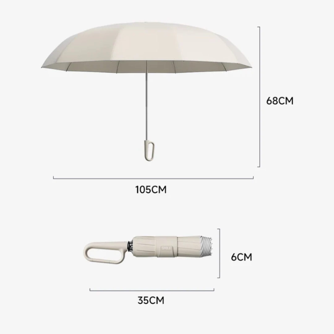 Unisex accessoire: reflecterende paraplu die zowel regen- als windbestendig is, essentieel voor outdoor.