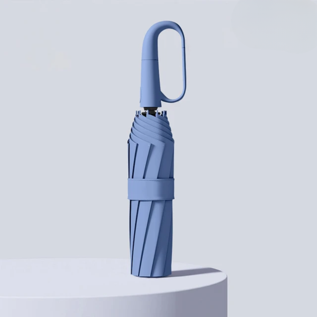 Winddichte outdoor paraplu met reflectie; onmisbaar accessoire voor optimale weerbescherming en zichtbaarheid.