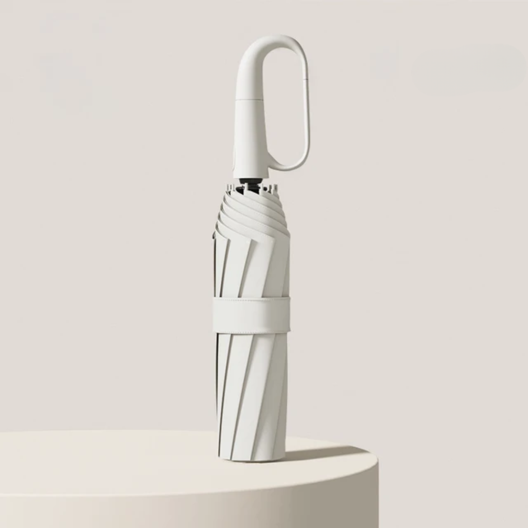 Stijlvolle unisex paraplu met reflecterende band, biedt bescherming tegen regen en verhoogt veiligheid.