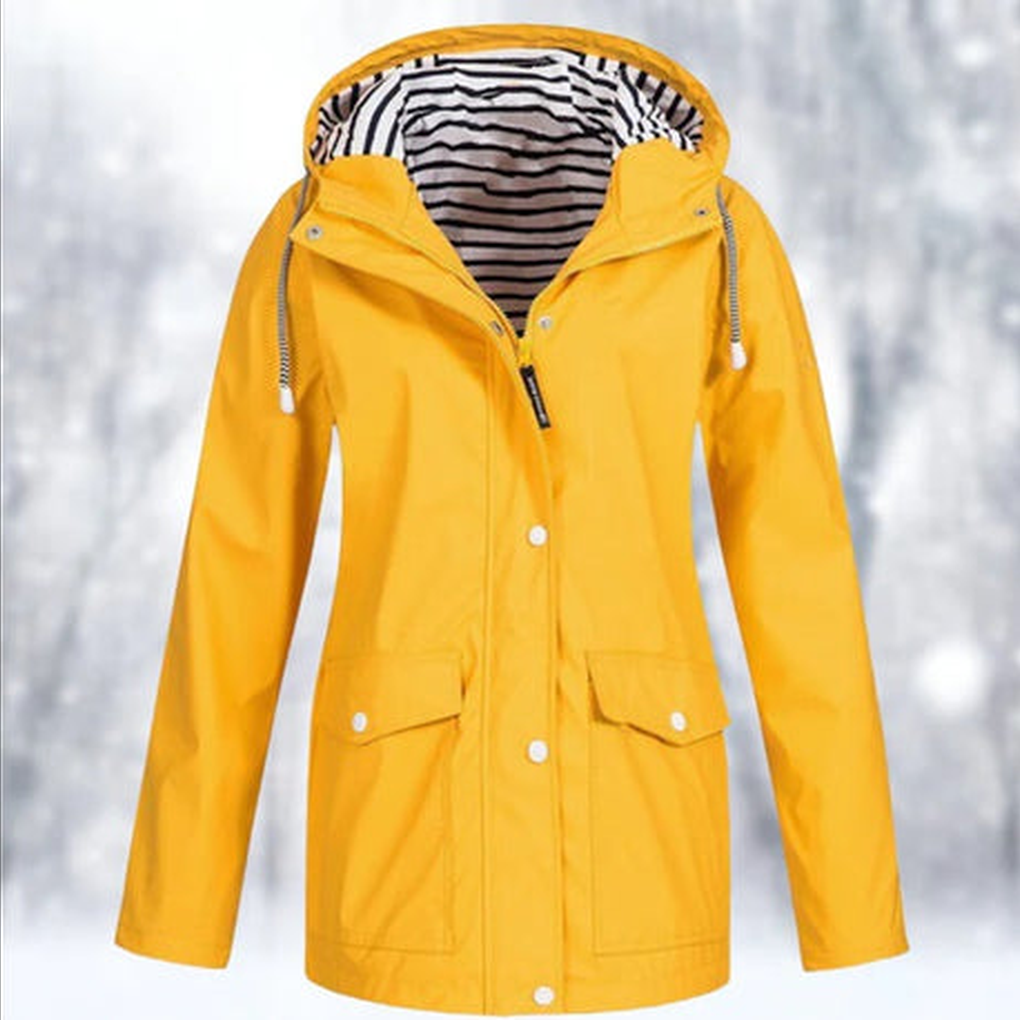 Opvallende rode dames weerbestendige jas, S-5XL. Beschermt tegen wind en regen, ideaal voor actief buitenleven.