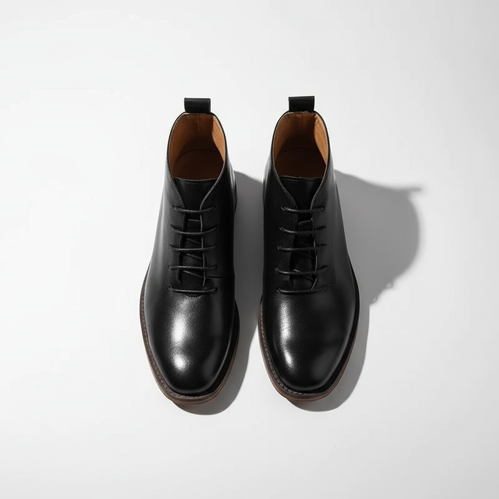 Stijlvolle bruine heren veterschoenen, veelzijdige enkellaarsjes voor zowel casual als formele gelegenheden.