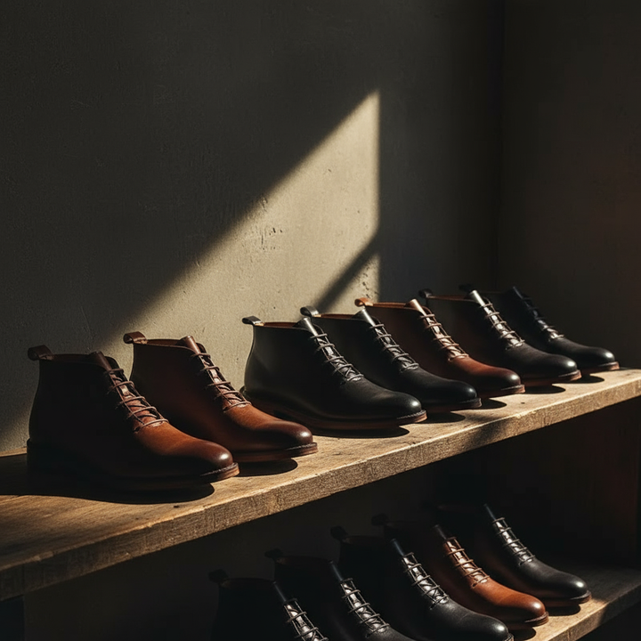 Tijdloze heren veterschoenen, stijlvolle bruine enkellaarsjes die comfort en elegantie combineren.