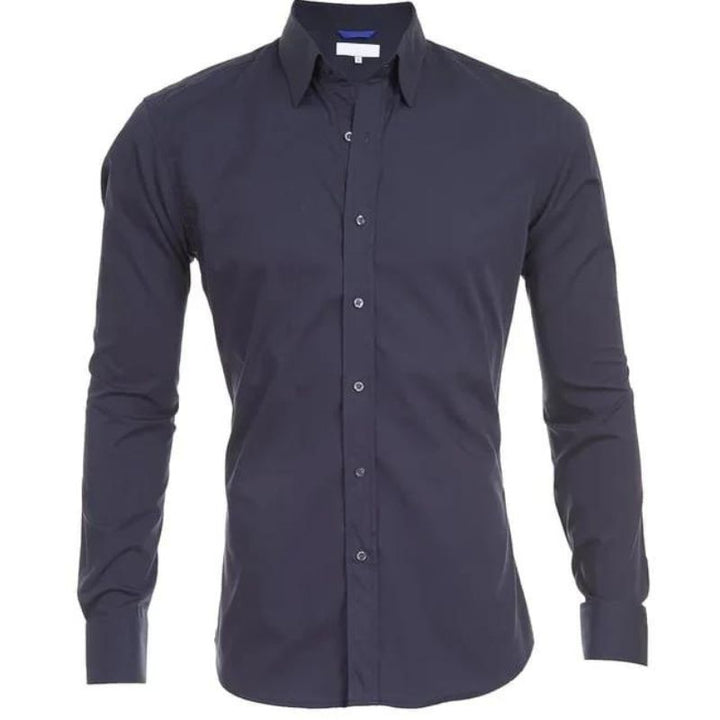 Duurzaam kreukvrij heren shirt met slimme rits, perfect voor een actieve levensstijl.