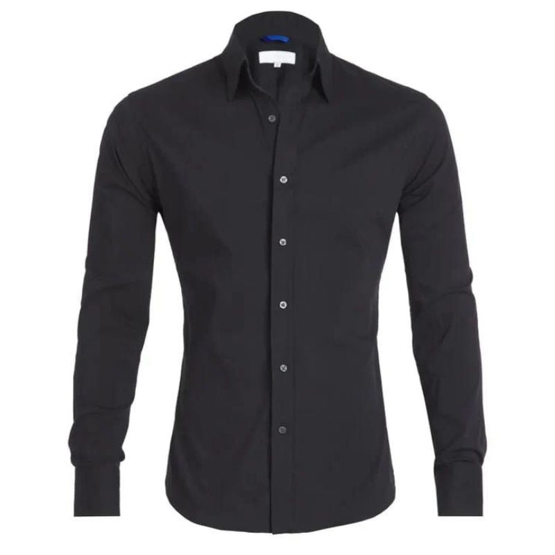 Stijlvol heren shirt met slimme rits; perfect voor formele gelegenheden, blijft altijd strak.