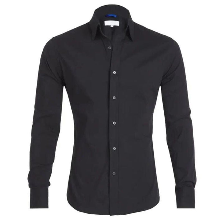 Stijlvol heren shirt met slimme rits; perfect voor formele gelegenheden, blijft altijd strak.