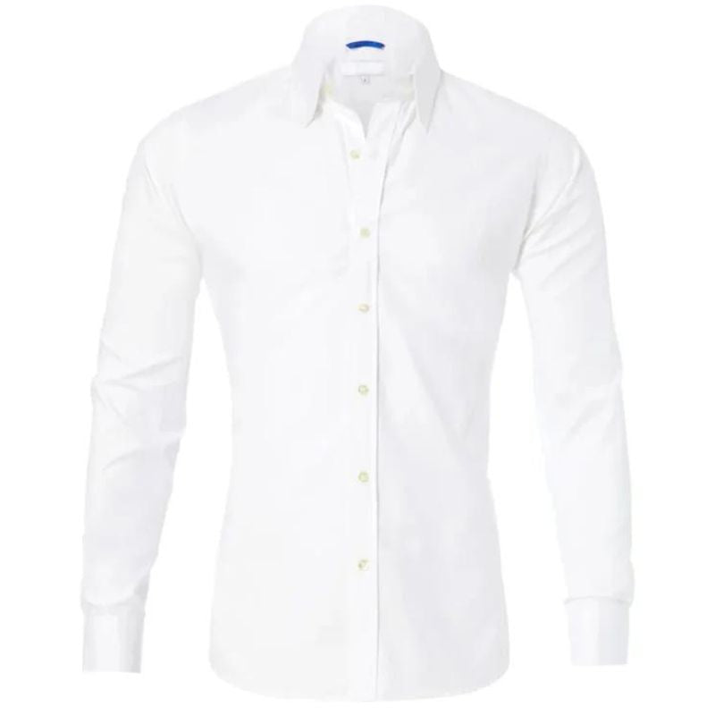 Casual heren shirt, kreukvrij en met slimme rits voor gemak en stijl, alle seizoenen.