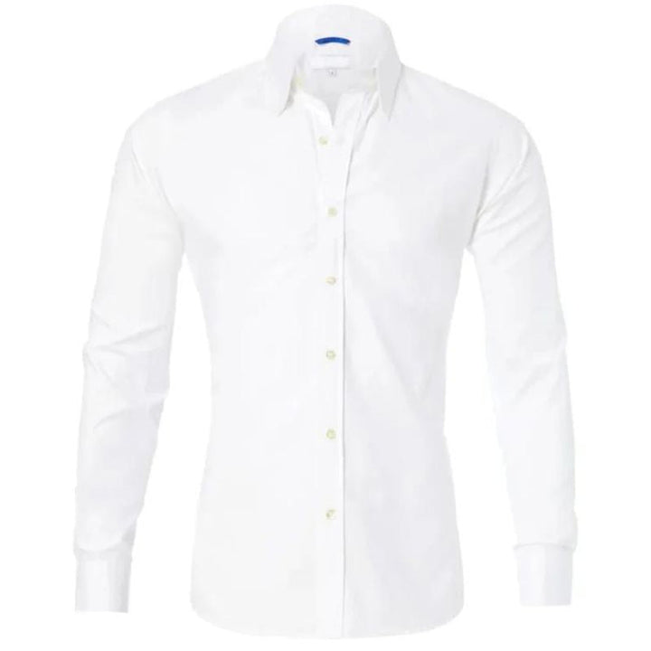Casual heren shirt, kreukvrij en met slimme rits voor gemak en stijl, alle seizoenen.